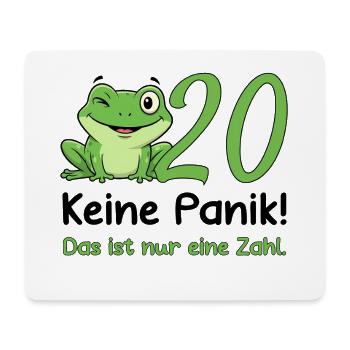 Design pour les 20 anniversaires – Ne paniquez pas ! - Tapis de souris (format paysage) - blanc - Devant