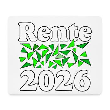 Rente 2026 Splitter - Mousepad (Querformat) - Weiß - Vorne