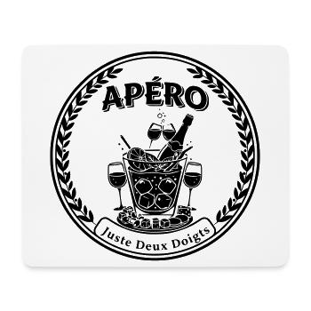 Aperitif-Humor nur zwei Finger - Mousepad (Querformat) - Weiß - Vorne