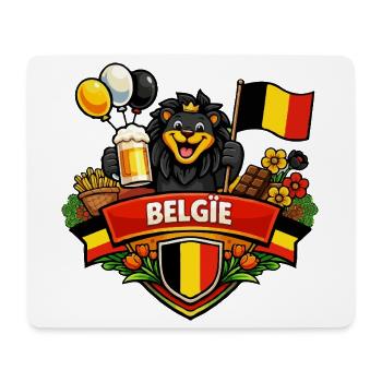 Logo joyeux belge - Tapis de souris (format paysage) - blanc - Devant