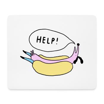 Help_Hot_Dog - Mouse Pad (horizontal) - white - Front