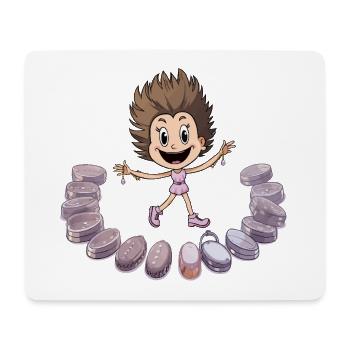 Macaron Dancing Girl - Mouse Pad (horizontal) - white - Front