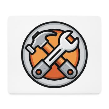 Tools in hand, handyman always ready, handyman - Mouse Pad (horizontal) - white - Front