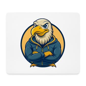 Albatross Kawaii Maskottchen Cartoon Clipart Logo Abzeichen - Mousepad (Querformat) - Weiß - Vorne