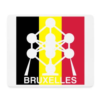 Atomium Brussels – Belgian Flag Square Design - Mouse Pad (horizontal) - white - Front