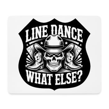 LineDance Skull Cowboy Boots - Mouse Pad (horizontal) - white - Front