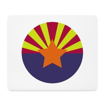 Arizona-Rundflagge - Mousepad (Querformat) - Weiß - Vorne