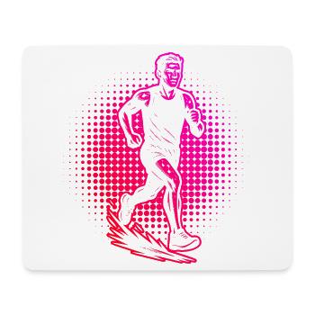 Running Liebe klarer Look für Rennen - Mousepad (Querformat) - Weiß - Vorne
