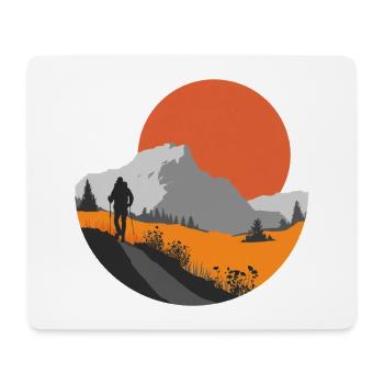 Mountain hike, hiker gift idea - Mouse Pad (horizontal) - white - Front