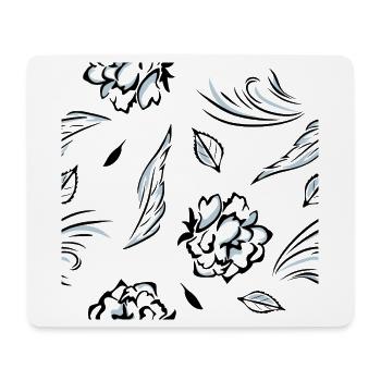 Seamless_pattern_with_roses - Tapis de souris (format paysage) - blanc - Devant