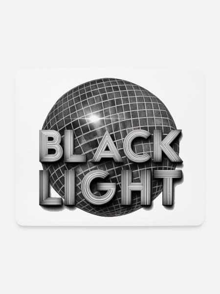 Schwarzes Licht Retro-Disco - Mousepad (Querformat) - Weiß