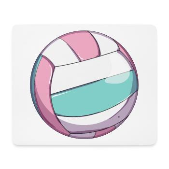 Volley-ball vintage - Tapis de souris (format paysage) - blanc - Devant