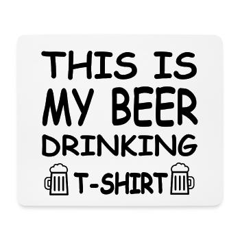 Bier - Mousepad (Querformat) - Weiß - Vorne