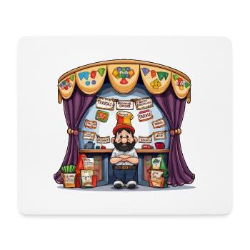 Marktzauber: Der Becherhändler - Mousepad (Querformat) - Weiß - Vorne