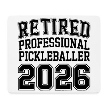 Pickleball professionnel retraité 2026 - Cadeau - Tapis de souris (format paysage) - blanc - Devant