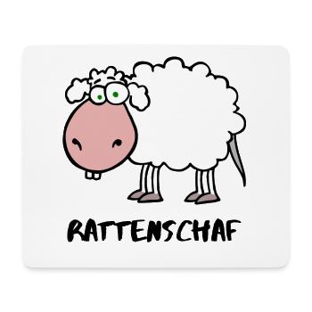Rattenschaf - Mousepad (Querformat) - Weiß - Vorne