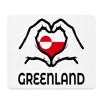 Symbole de l’amour du Groenland - Tapis de souris (format paysage) - blanc - Devant