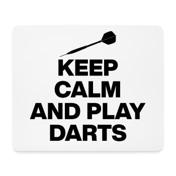 KEEP CALM AND PLAY DARTS! 180 PFEILE - Mousepad (Querformat) - Weiß - Vorne