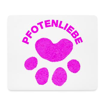 PFOTENLIEBE! TIERLIEBE PETLOVE HUNDELIEBE CATLOVER - Mousepad (Querformat) - Weiß - Vorne