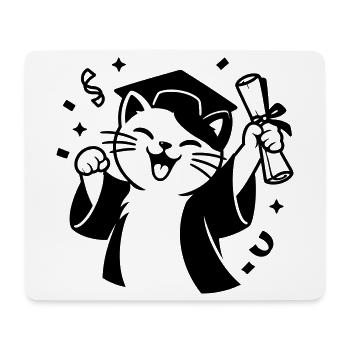 Diplôme Cat - Tapis de souris (format paysage) - blanc - Devant