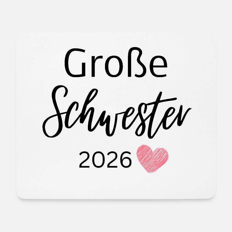 Große Schwester 2026 - Mousepad (Querformat) - Weiß