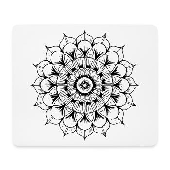 Mandala - Mousepad (Querformat) - Weiß - Vorne