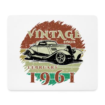 65th Birthday - Classic - Vintage since 02/1961 - Mouse Pad (horizontal) - white - Front