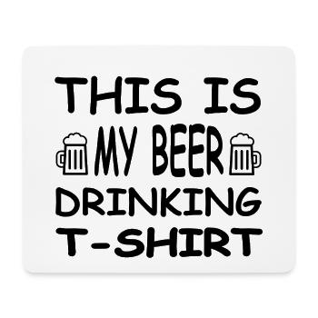 Bier - Mousepad (Querformat) - Weiß - Vorne
