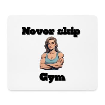 Strong fitness heroine illustration - Mouse Pad (horizontal) - white - Front