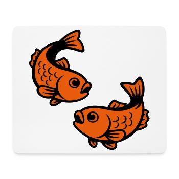 Fische im Japan Style - Mousepad (Querformat) - Weiß - Vorne