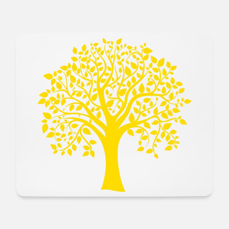 Icon Orange Jumbo Tree Print Silhouette - Mousepad (Querformat) - Weiß