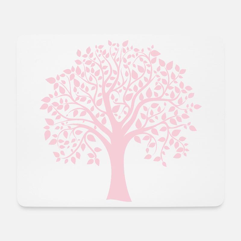Icon Pink Jumbo Tree Print Silhouette - Mousepad (Querformat) - Weiß