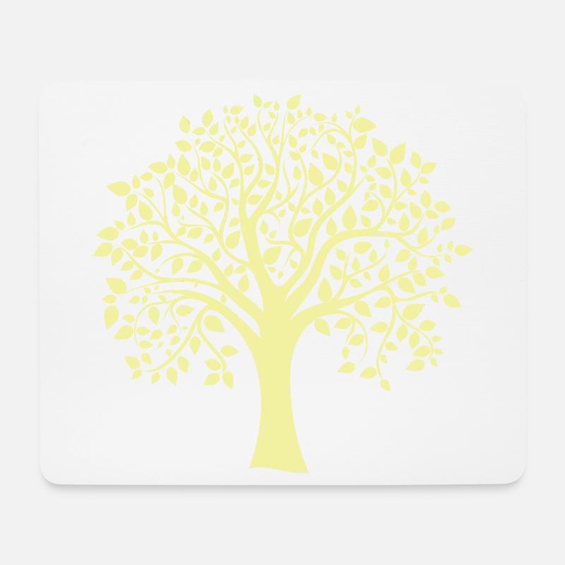 Icon Gelber Jumbo-Baum-Print-Silhouette - Mousepad (Querformat) - Weiß