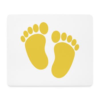 Pieds de bébé - Tapis de souris (format paysage) - blanc - Devant