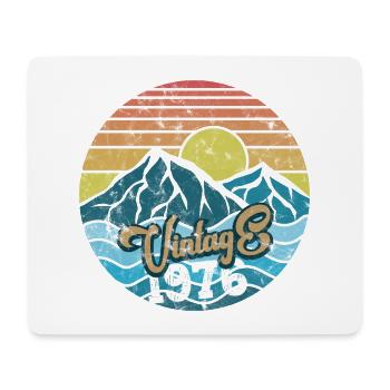 Vintage 1976 50. Geburtstag - Mousepad (Querformat) - Weiß - Vorne