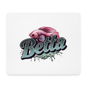 Betta Fisch - Kampffisch - Mousepad (Querformat) - Weiß - Vorne