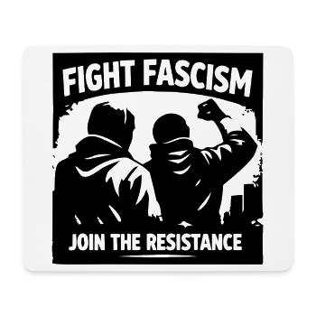 Combattez le fascisme – Rejoignez la Résistance | Antifascisme - Tapis de souris (format paysage) - blanc - Devant