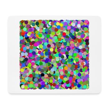 Bunte Konfetti-Kreise - Mousepad (Querformat) - Weiß - Vorne