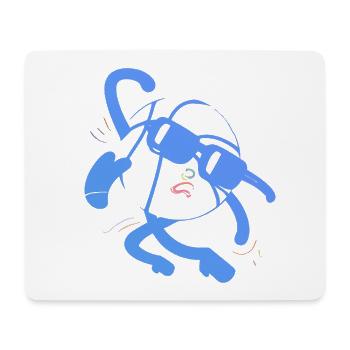 Blue ball - Mouse Pad (horizontal) - white - Front