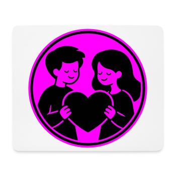 Couple Heart Relationship - Mouse Pad (horizontal) - white - Front