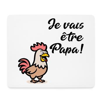 Hühner Papa Hühner - Mousepad (Querformat) - Weiß - Vorne