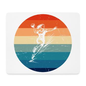 Klassisches Handball Motiv fuer Frauen - Mousepad (Querformat) - Weiß - Vorne