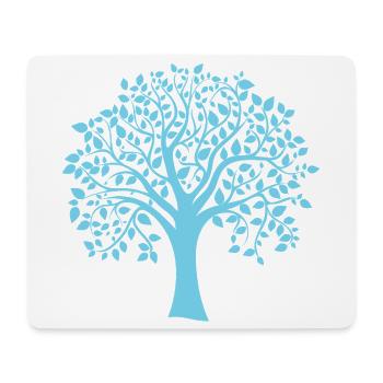 Icon Blue Jumbo Tree Print Silhouette - Mousepad (Querformat) - Weiß - Vorne