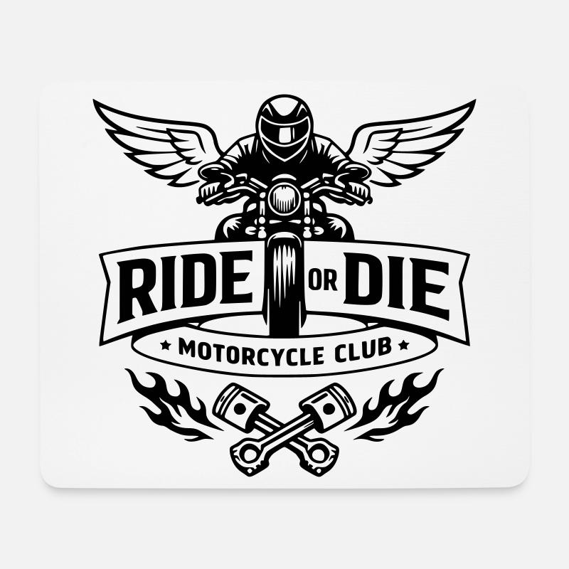 Ride or die - Motorcycle club - Tapis de souris (format paysage) - blanc