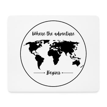 Where the adventure begins - Mouse Pad (horizontal) - white - Front