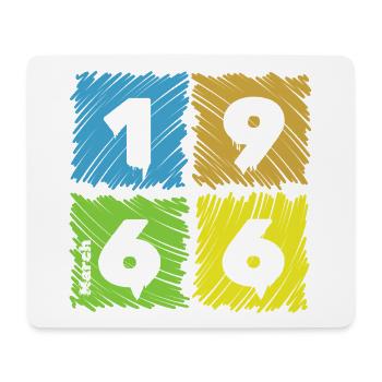 Écussons colorés pour le 60e anniversaire depuis 03/1966 - Tapis de souris (format paysage) - blanc - Devant