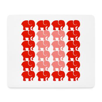 Éléphant - Tapis de souris (format paysage) - blanc - Devant