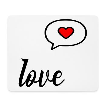 Valentinstags-Liebesherz - Mousepad (Querformat) - Weiß - Vorne