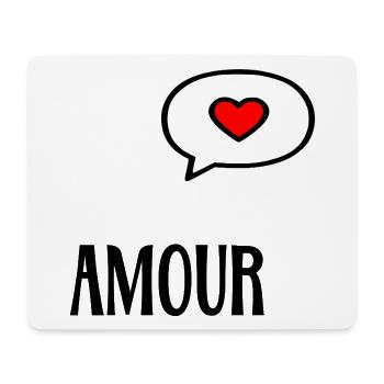 Amour Cœur - Tapis de souris (format paysage) - blanc - Devant