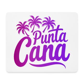 Vacances caribéennes à Punta Cana avec palmiers - Tapis de souris (format paysage) - blanc - Devant